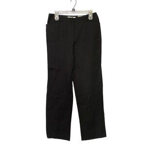 New Nine & Company Women Size 10 Relaxed Classic Modern Slant Pocket Pants Black